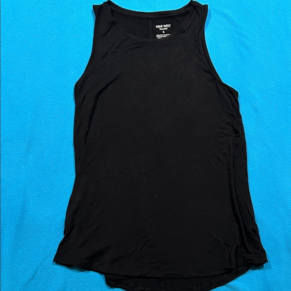 Nine West Black Sleeveless Scoop Neck Tank